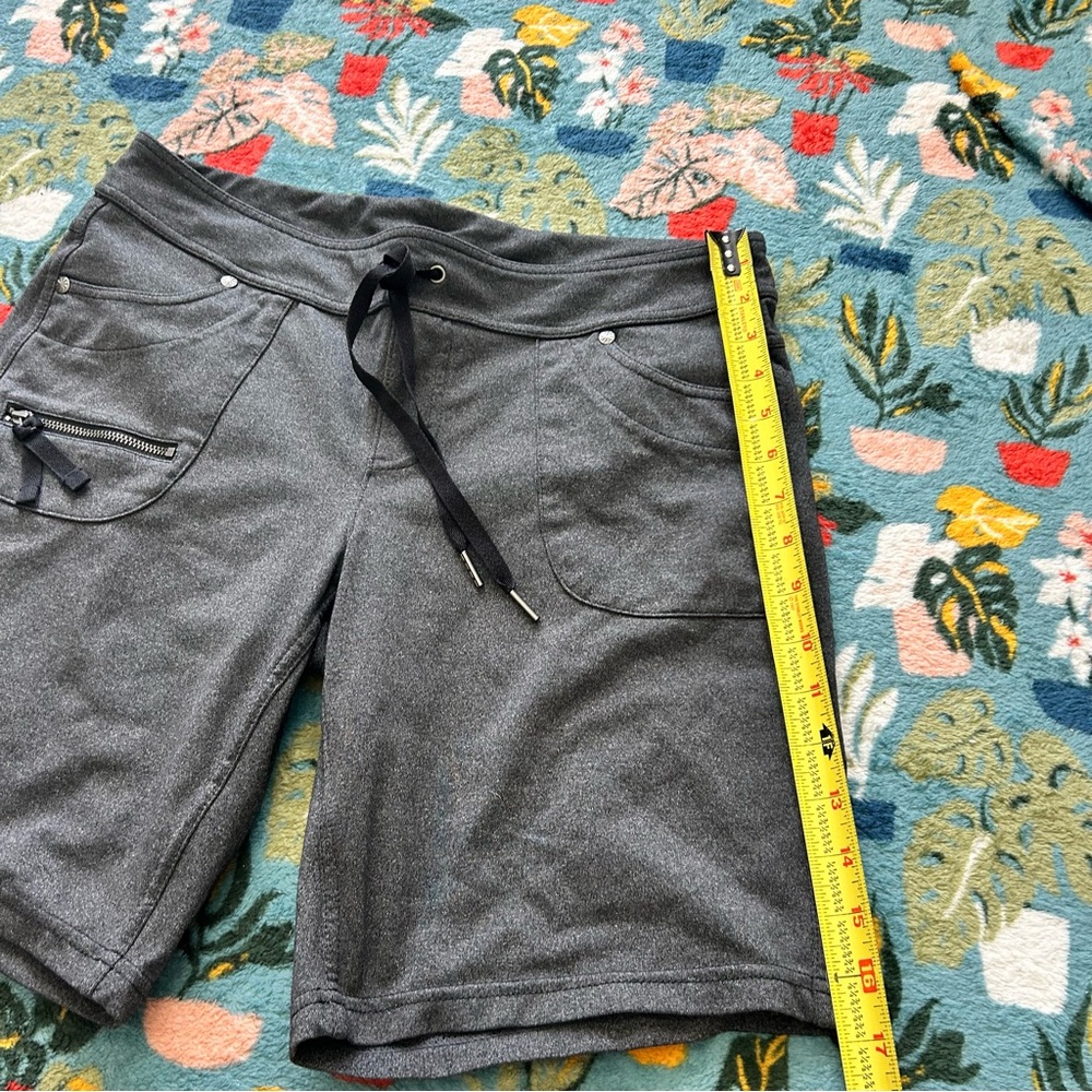 Athleta dark gray drawstring hiking Bermuda shorts - Picture 2 of 9